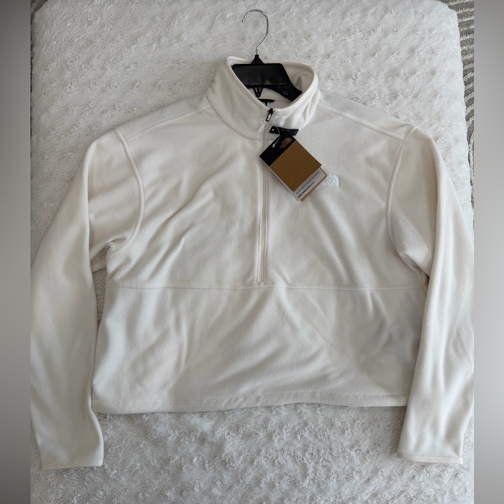 Northface NWT SZ LARGE Women’s Glacier Fleece ½-Zip Short Jacket - Picture 2 of 8